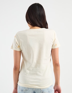 Playera manga corta Week By Weekend cuello V para mujer