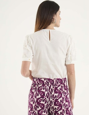 Blusa manga corta para mujer