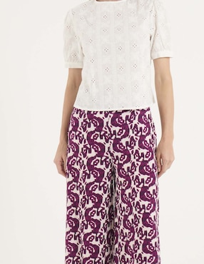 Blusa manga corta para mujer
