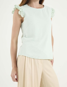Blusa manga corta para mujer
