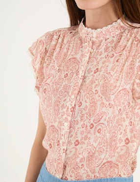 Blusa manga corta para mujer