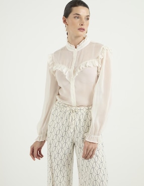 Blusa manga larga para mujer