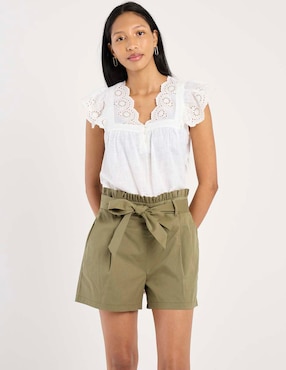 Blusa manga corta para mujer