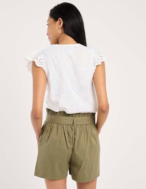 Blusa manga corta para mujer