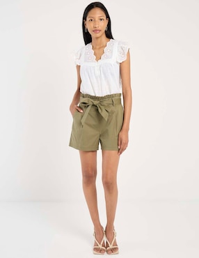 Blusa manga corta para mujer