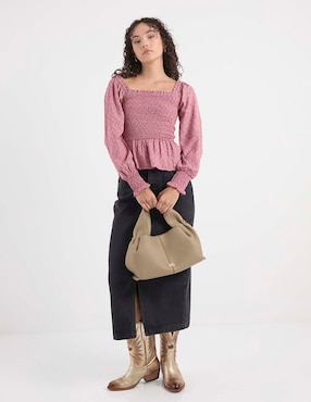 Blusa manga larga para mujer