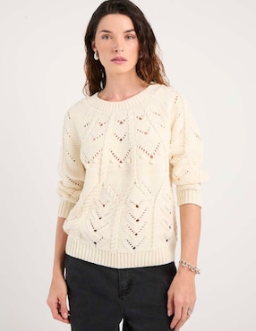Suéter Week by Weekend cuello redondo para mujer