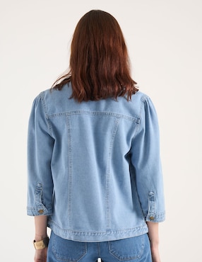 Chamarra denim Week by weekend de mezclilla para mujer