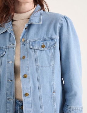 Chamarra denim Week by weekend de mezclilla para mujer