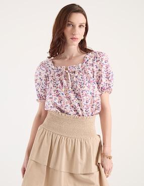 Blusa manga corta para mujer
