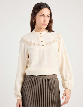 Blusa manga larga para mujer