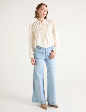 Blusa manga larga para mujer