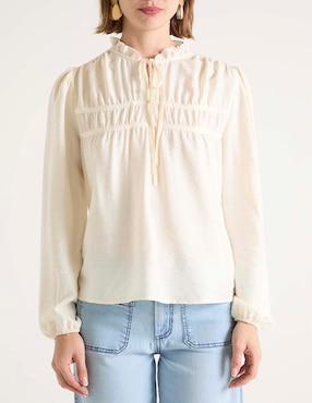 Blusa manga larga para mujer