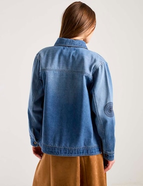 Chamarra denim Week by Weekend de mezclilla para mujer
