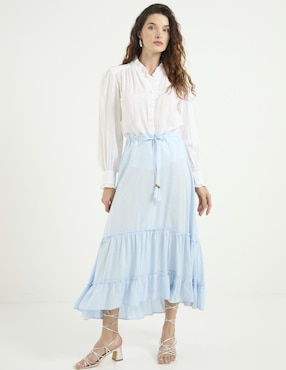 Falda midi Week by Weekend a la cintura