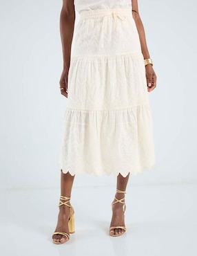 Falda midi Week by Weekend a la cintura
