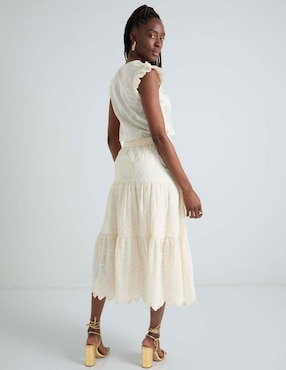 Falda midi Week by Weekend a la cintura