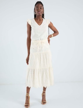 Falda midi Week by Weekend a la cintura