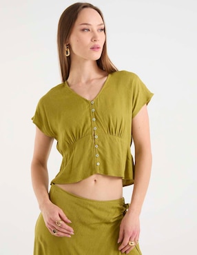 Blusa Week By Weekend manga corta para mujer