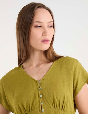 Blusa Week By Weekend manga corta para mujer