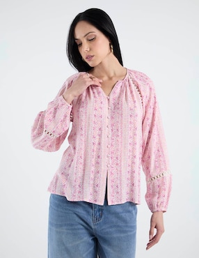 Blusa Week By Weekend manga larga para mujer