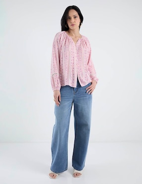 Blusa Week By Weekend manga larga para mujer