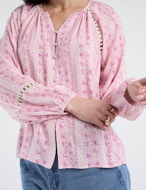 Blusa Week By Weekend manga larga para mujer