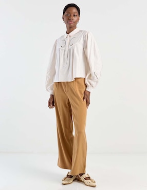 Blusa camisera Week By Weekend manga larga para mujer