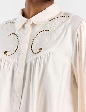 Blusa camisera Week By Weekend manga larga para mujer