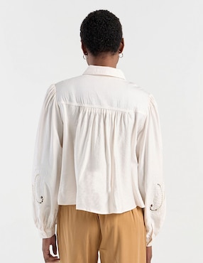 Blusa camisera Week By Weekend manga larga para mujer