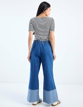 Jeans relaxed wide leg cintura media Week By Weekend para mujer