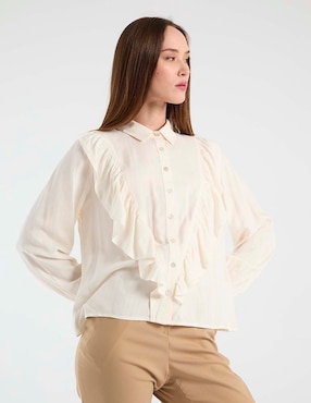 Blusa Week By Weekend manga larga para mujer