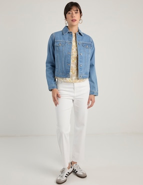 Chamarra casual Week By Weekend de mezclilla para mujer