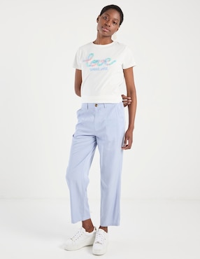 Pantalón capri Week By Weekend straight para mujer