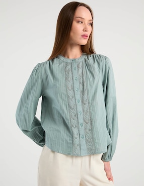 Blusa Week By Weekend manga larga para mujer