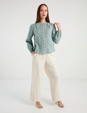 Blusa Week By Weekend manga larga para mujer