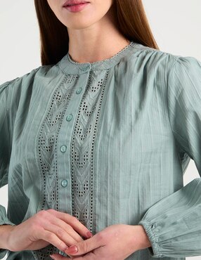 Blusa Week By Weekend manga larga para mujer