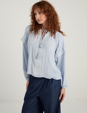Blusa Week By Weekend manga larga para mujer