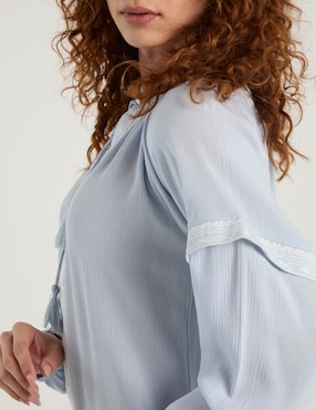 Blusa Week By Weekend manga larga para mujer