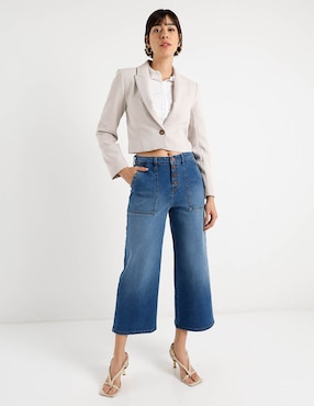 Jeans relaxed amplio a la cintura Week By Weekend para mujer