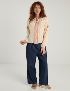 Blusa Week By Weekend manga larga para mujer