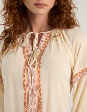 Blusa Week By Weekend manga larga para mujer