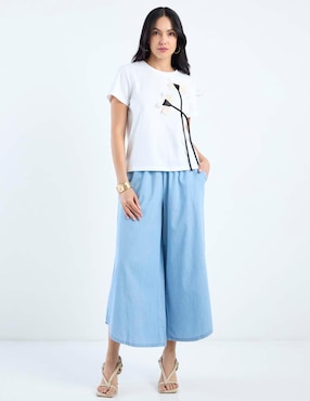 Pantalón coulotte Week by Weekend amplio para mujer
