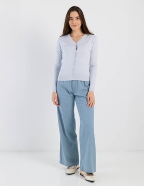 Suéter Week By Weekend cuello V para mujer