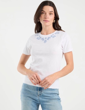 Playera manga corta Week By Weekend cuello redondo para mujer
