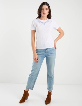Playera manga corta Week By Weekend cuello redondo para mujer
