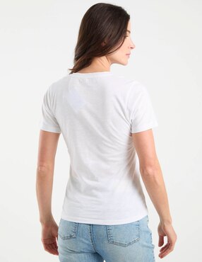Playera manga corta Week By Weekend cuello redondo para mujer
