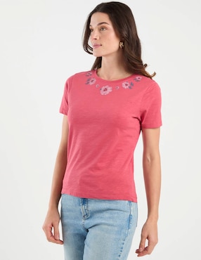 Playera manga corta Week By Weekend cuello redondo para mujer