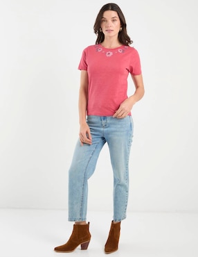 Playera manga corta Week By Weekend cuello redondo para mujer