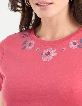 Playera manga corta Week By Weekend cuello redondo para mujer